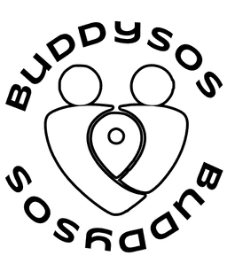 Pencil outline of BuddySOS logo